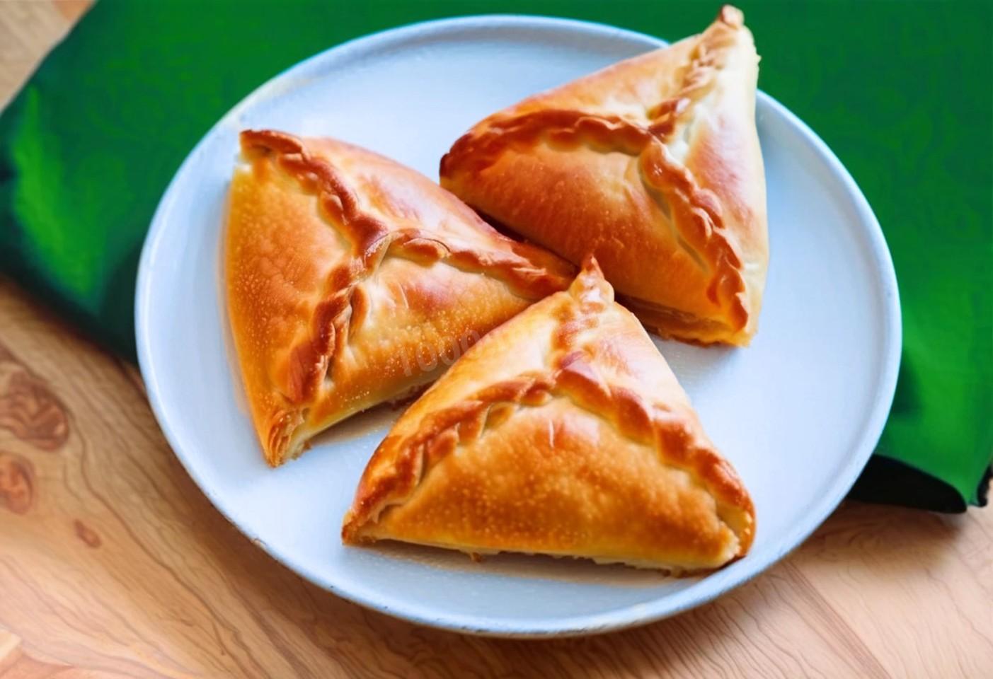 Эчпочмак треугольники с курицей и картошкой татарский рецепт с фото - 1000.menu